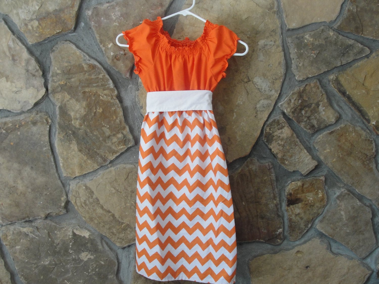 open lace back dress Taupe And Peach Short Chevron Dress