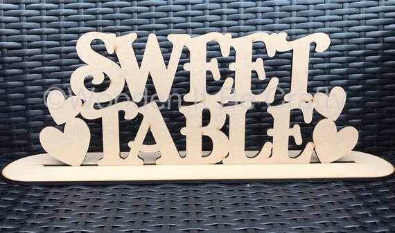 Diy Sweet Table Wedding Table Sign Plaque Decor Etsy