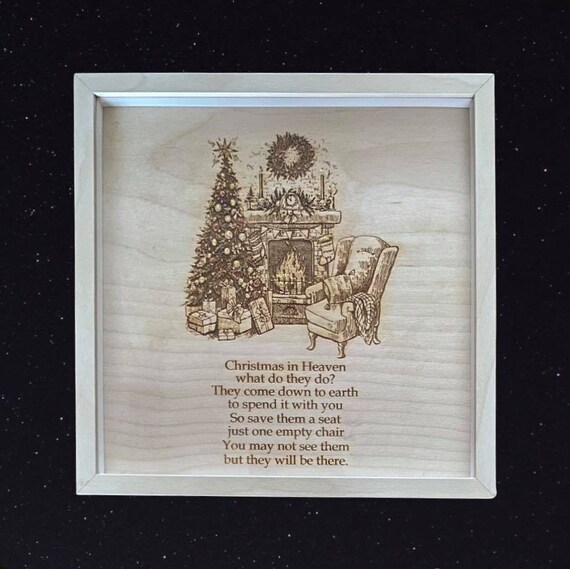 Christmas in heaven photo frame Clearance