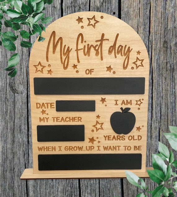 My First Day of School Chalkboard School Keepsake Starting - Etsy UK