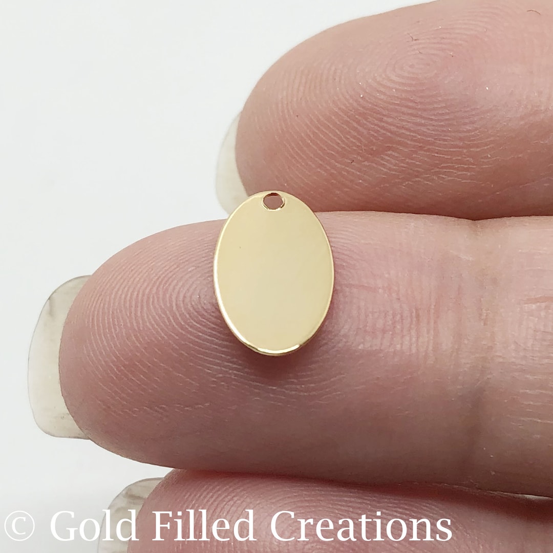Gold Filled Stamping Blanks Oval 12mm Bulk , 10 50 100 300 Pieces 40
