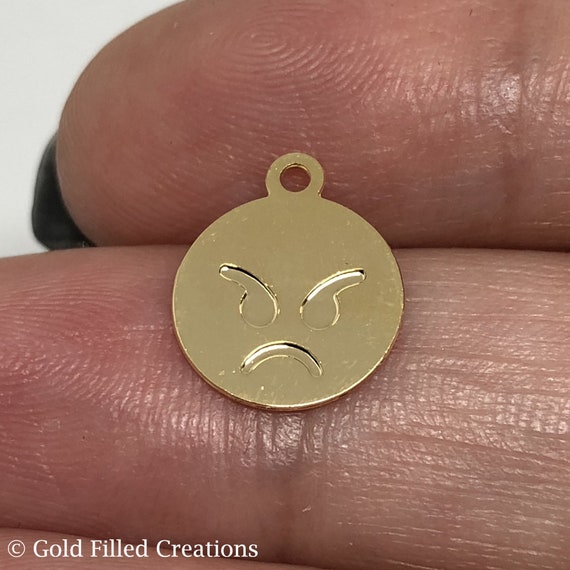Gold Filled Emoji Charms Bulk 5 15 50 Pieces 20 OFF Gold