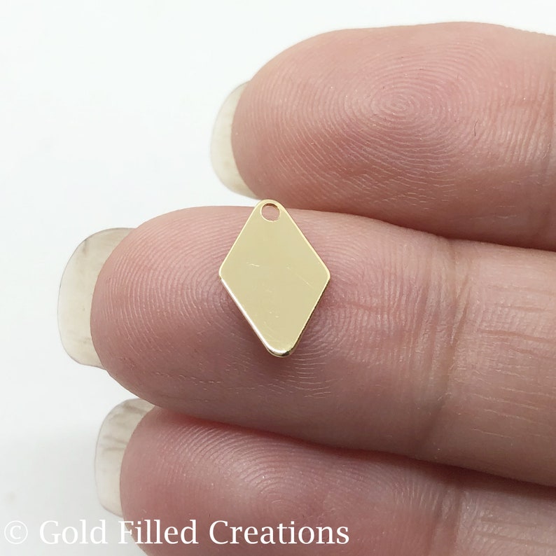 Gold Filled Stamping Blanks Diamond Bulk 10 50 100 300 Pcs Etsy