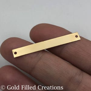 Gold Filled Bar Connectors bulk , 2 15 30 pcs 20% OFF , gold Stamping Blanks 40x5mm , gold Bar Connectors , gold fill bar stamping blank