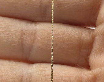 Gold filled Flat Beading Chain 0,7mmX0,5 mm bulk , 1 3 5 10 20 30 feet  20%Off , Fine beaded chain , dainty chain, gold fill Beading Chain