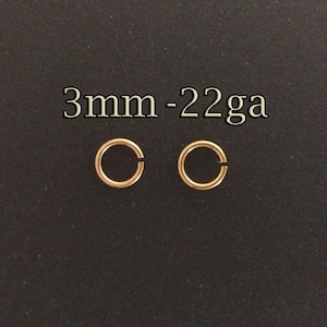 Gold filled jump rings 3mm 22ga bulk , 100 300 pieces 10%Off , gold jump rings 3x0.6mm , gold fill jumprings connectors , jewelry making