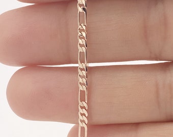 Rose Gold Filled chain Figaro  , 1 3 5 10 20Feet 15%OFF, gold Faceted Cutting Figaro Chain , gold fill figaro chain  , jewelry making chain