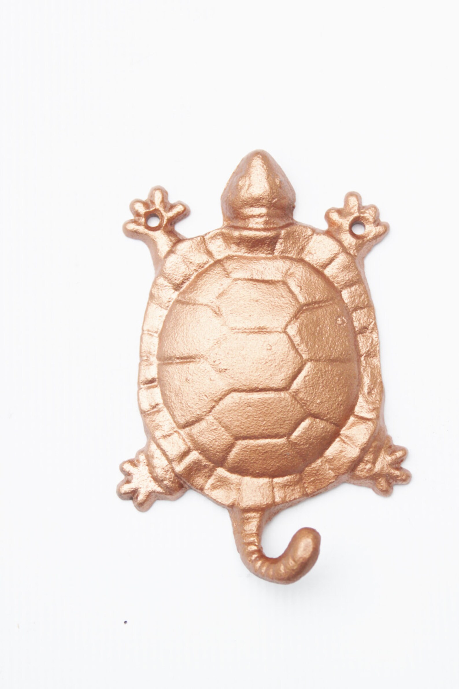Turtle Wall Hook Metallic Copper Nautical Beach House Decor Etsy
