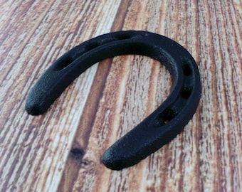 Miniature Black Cast Iron Horseshoe, Rustic Cowboy Decor, Party Favor