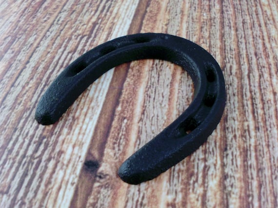 Miniature Black Cast Iron Horseshoe, Rustic Cowboy Decor, Party Favor
