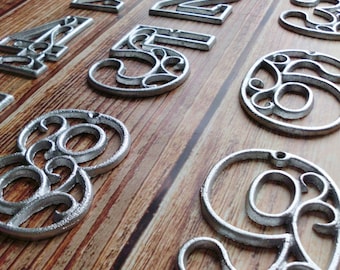 Mailbox Numbers Cast Iron Decorative Home Decor 4.5 inches Table Numbers Industrial Chic