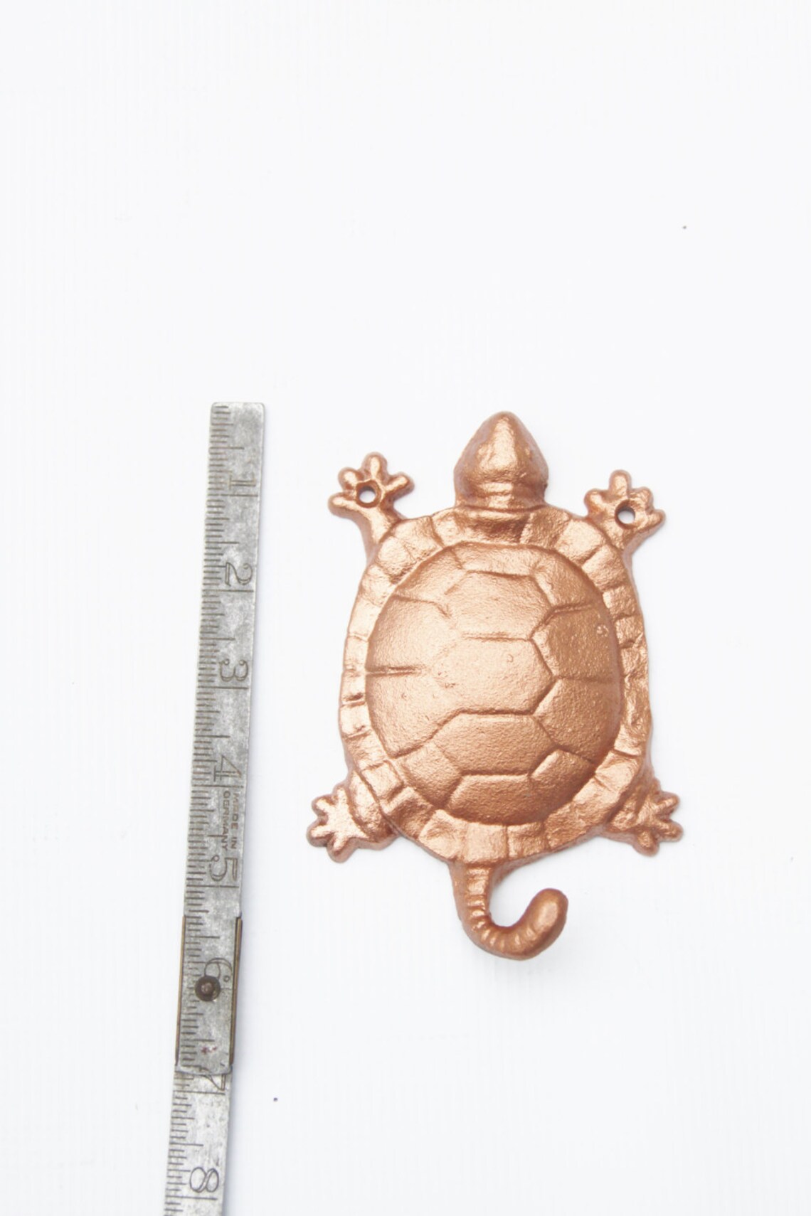 Turtle Wall Hook Metallic Copper Nautical Beach House Decor Etsy