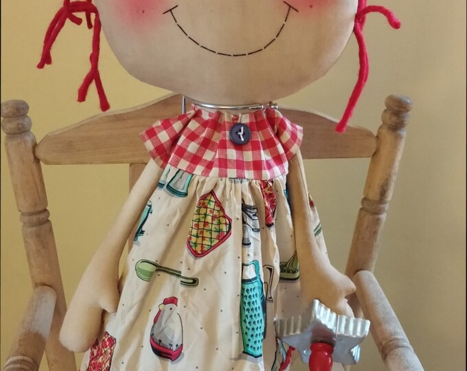Vintage Kitchen Annie Raggedy Ragdoll Soft Doll Plush Fabric Etsy