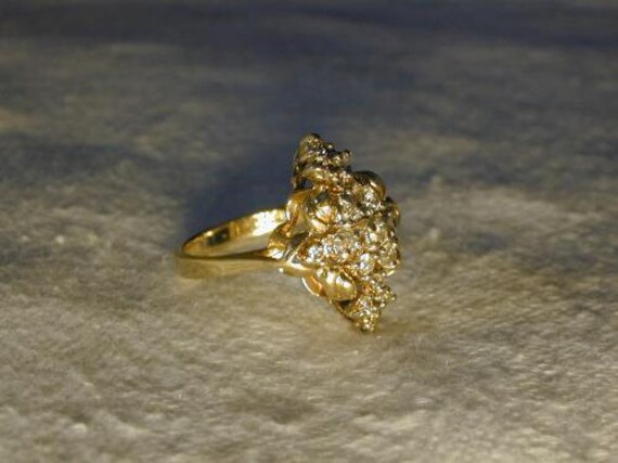 Gorgeous Estate 14K Yellow Gold Filigree Diamond … - image 3