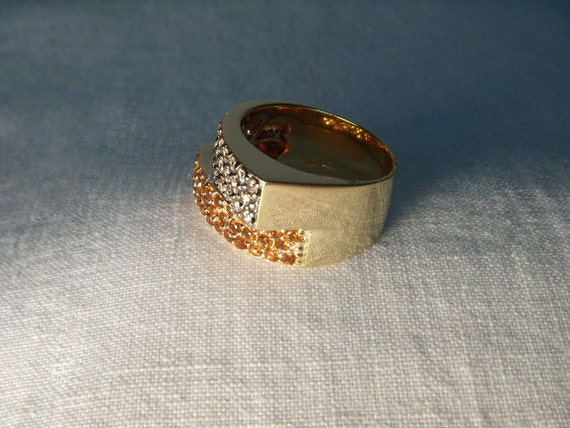 Magnificent Estate 18K Yellow Gold Champagne Pave… - image 3