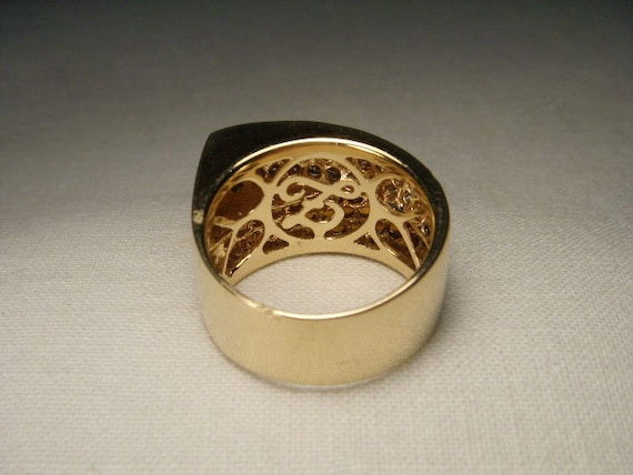 Magnificent Estate 18K Yellow Gold Champagne Pave… - image 4