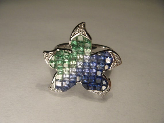 Fabulous 18K Designer White Gold Star Fish Starfi… - image 1