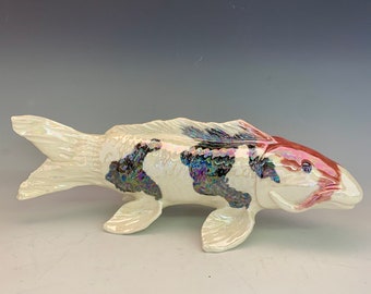 Koi Fish Sculpture,Hand Made Fish,Ceramic Koi,Fish,Koi Sculpture,Carp Fish,Wall Art,,Art &Collectables