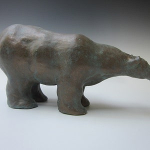 Ceramic Polar Bear Sculpture, Bear Sculpture,Polar Bear Sculpture,Ceramic Sculpture, Animal Sculpture,Art and collectibles