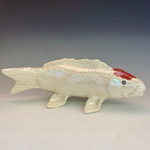 Koi Fish Sculpture,Hand Made Fish,Ceramic Koi,Fish,Koi Sculpture,Carp Fish,Wall Art,,Art &Collectables