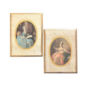 Vintage Florentine Style Gilt Wood Wall Plaques - Rococo Wall Decor - Set of 2