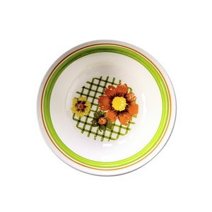 Vintage Nikko Ironstone Serving Bowl: Floral &#39;Crisscross&#39; Pattern