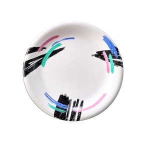 1990s Vintage Design Concepts by Newcor Liza Salad Plate  -  Postmodern Dinnerware