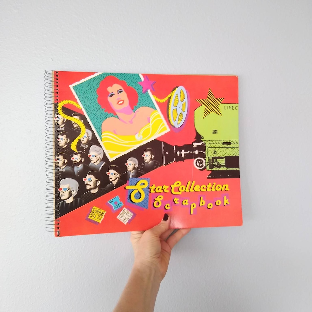Vintage 1980s Scrapbook New Wave Graphics Star Collection Scrapbook MTV