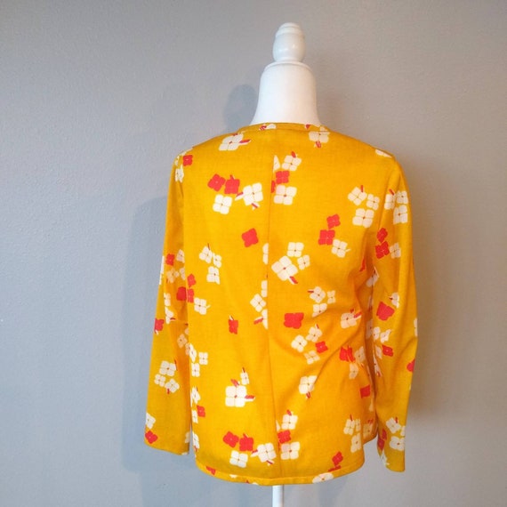 Vintage Yellow Maxi Dress - Marigold Yellow Flora… - image 6