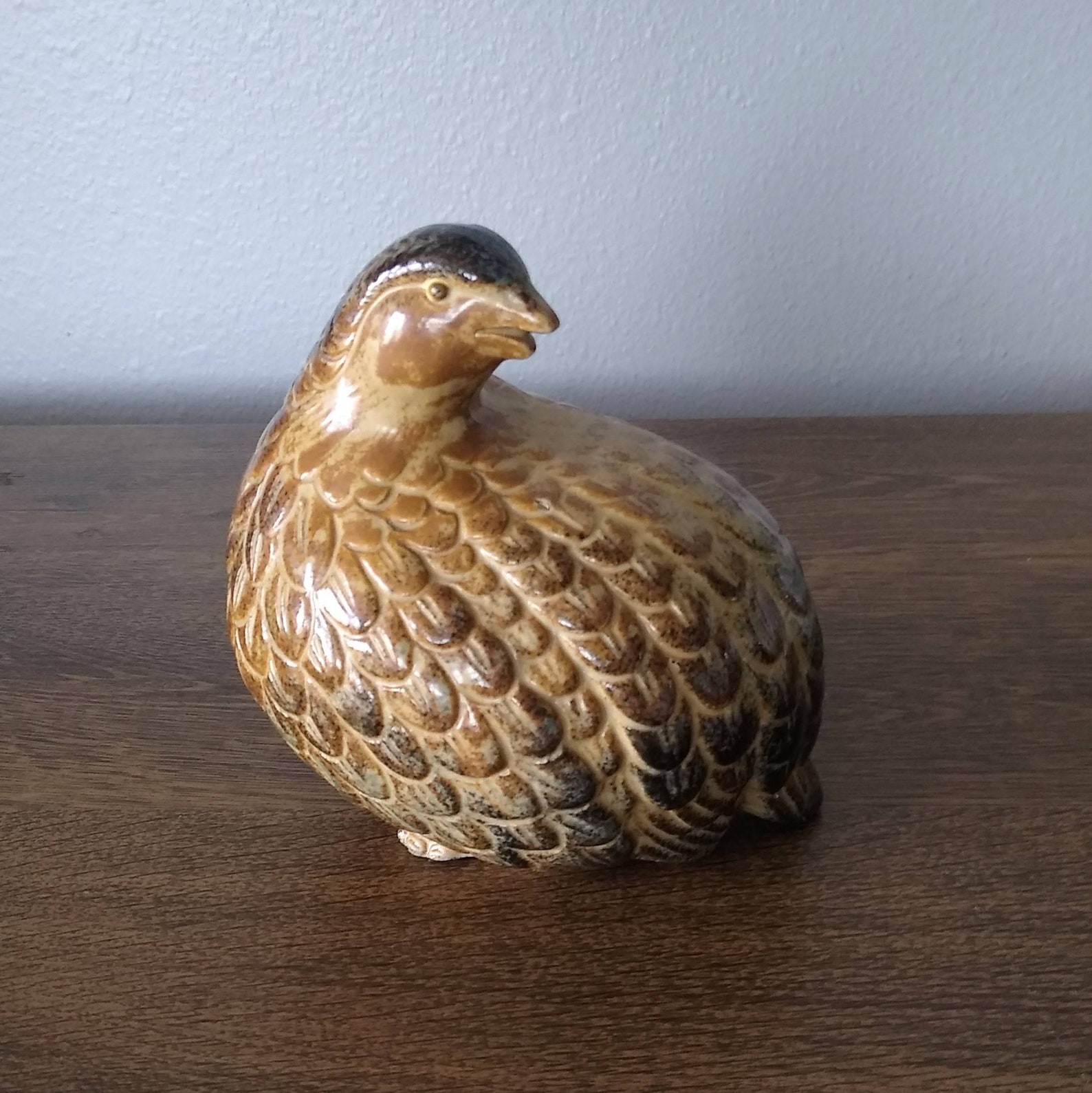 Vintage Pair of Ceramic Quail Figurines Set 1970s Decor Etsy