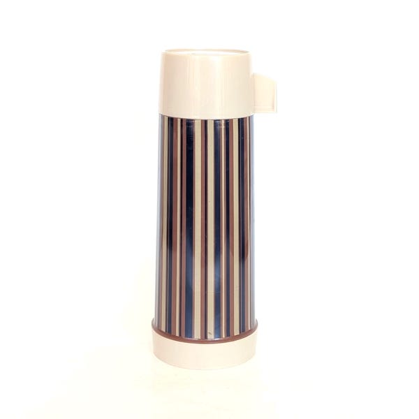Termo de rayas Aladdin vintage de los años 70 (1 pinta) - Termo para café
