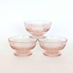 Vintage Anchor Hocking Coronation Pink Sherbet Glass Dish - Pink Depression Glass