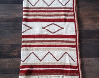 Vintage Southwestern Afghan Blanket - Mary Maxin Southwest Pattern Blanket Throw Afghan - Cozy Throw Blanket