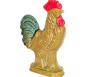MCM Vintage Ceramic Rooster Figurine - Made in Japan