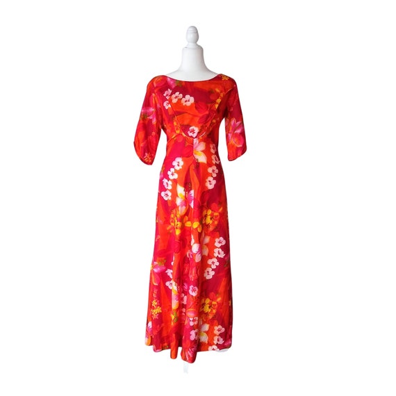 Vintage Reef Hawaii Floral Maxi Dress - Full Leng… - image 1