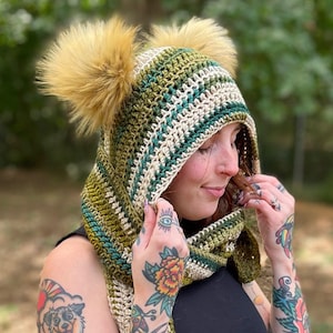 Crochet Hood Pattern - Hooded Scarf