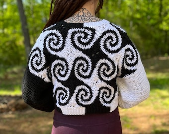 Crochet Pattern - Spiral Out Cardigan