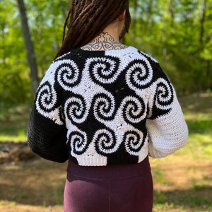 Crochet Pattern - Spiral Out Cardigan