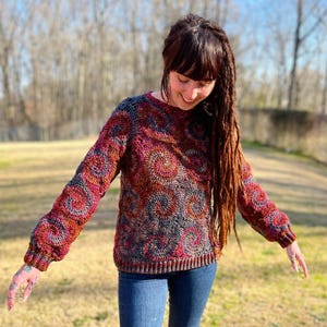 Crochet Sweater Pattern - Love Spiral Crochet Sweater Pattern