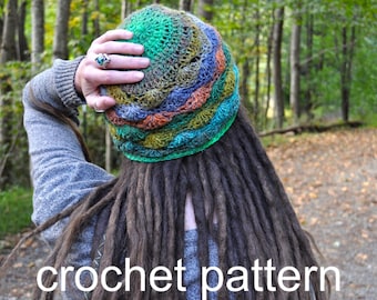 Crochet Hat Pattern - Quick Easy Lacy Shell Hat for Women // Cobblestone Lace Cap