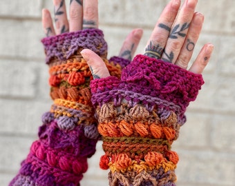 Fable Gloves Crochet Pattern // Long Fingerless Mitts Pattern
