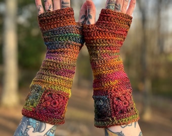 Daydreamer Crochet Gloves Pattern – Flower Motif, Textured (PDF Pattern)
