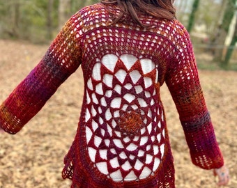 Crochet Sweater Pattern - Dahlia Mandala Sweater