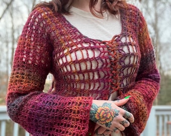 Crochet Sweater Pattern - Dahlia Mandala Sweater