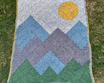 Mountain Crochet Blanket Pattern