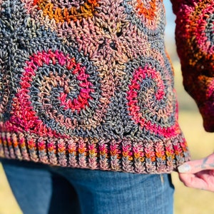 Love Spiral Crochet Sweater Pattern