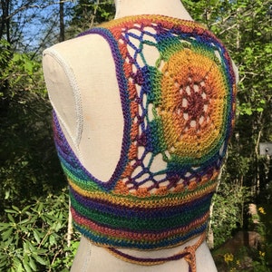 Crochet Vest Pattern - Luna Mandala Wrap Top