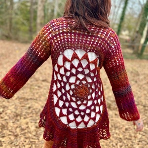 Crochet Sweater Pattern - Dahlia Mandala Sweater
