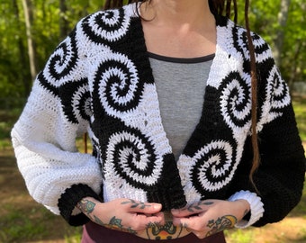 Spiral Out Cardigan Crochet Pattern