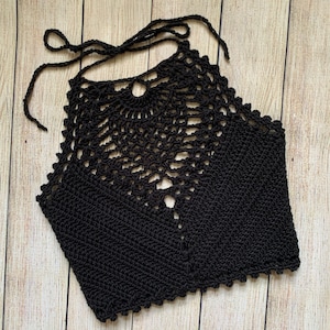 Crochet Crop Top Pattern - Stella Bralette Pattern // Pineapple Festival Halter Top Tutorial